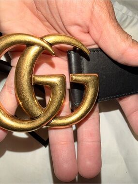 Authentic GG Marmont wide belt